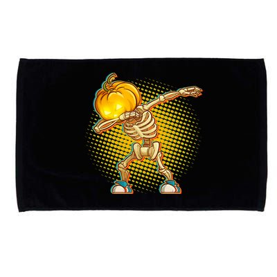 Dabbing Pumpkin Head Skeleton Microfiber Hand Towel