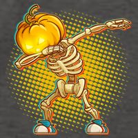 Dabbing Pumpkin Head Skeleton Vector Backpack