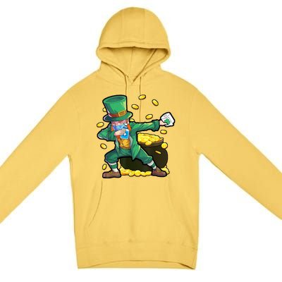 Dabbing Quarantine Leprechaun Premium Pullover Hoodie