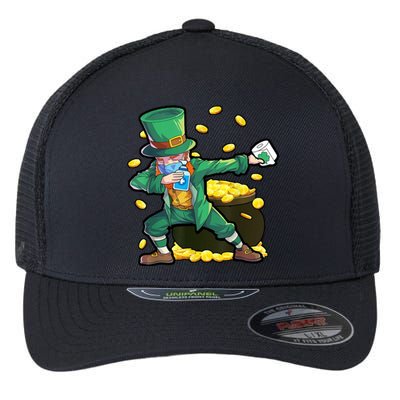 Dabbing Quarantine Leprechaun Flexfit Unipanel Trucker Cap