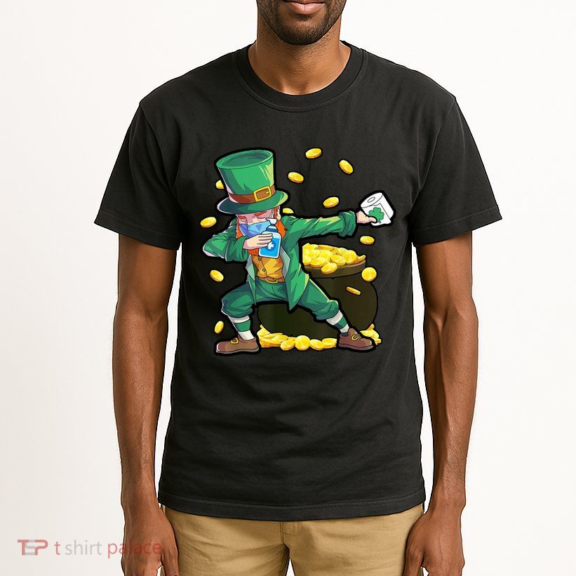Dabbing Quarantine Leprechaun Tall T-Shirt