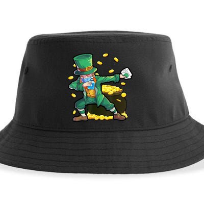 Dabbing Quarantine Leprechaun Sustainable Bucket Hat