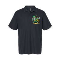 Dabbing Quarantine Leprechaun Softstyle Adult Sport Polo