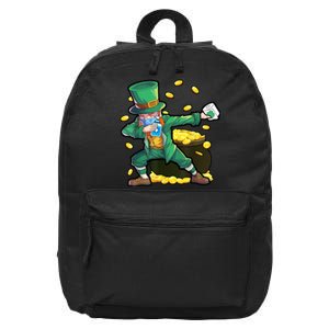 Dabbing Quarantine Leprechaun 16 in Basic Backpack