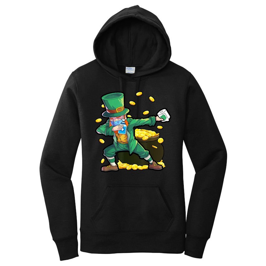 Dabbing Quarantine Leprechaun Women's Pullover Hoodie