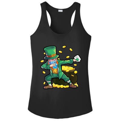 Dabbing Quarantine Leprechaun Ladies PosiCharge Competitor Racerback Tank