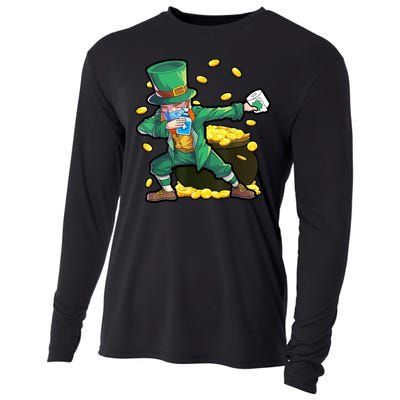 Dabbing Quarantine Leprechaun Cooling Performance Long Sleeve Crew