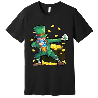 Dabbing Quarantine Leprechaun Premium T-Shirt