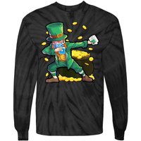 Dabbing Quarantine Leprechaun Tie-Dye Long Sleeve Shirt