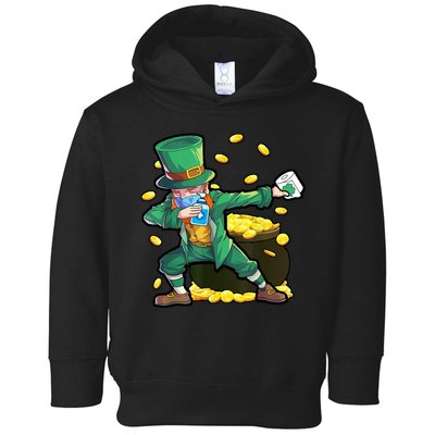 Dabbing Quarantine Leprechaun Toddler Hoodie