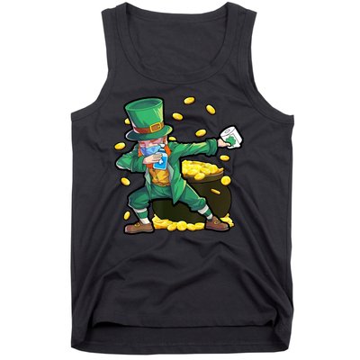 Dabbing Quarantine Leprechaun Tank Top