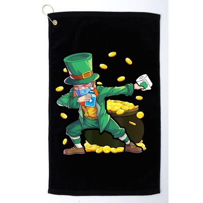 Dabbing Quarantine Leprechaun Golf Towel