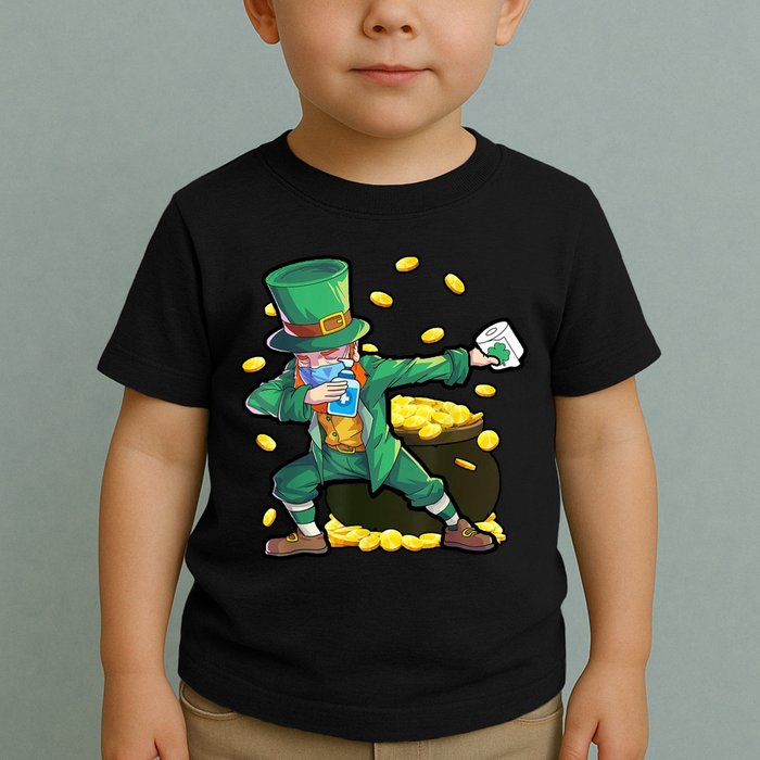 Dabbing Quarantine Leprechaun Toddler T-Shirt