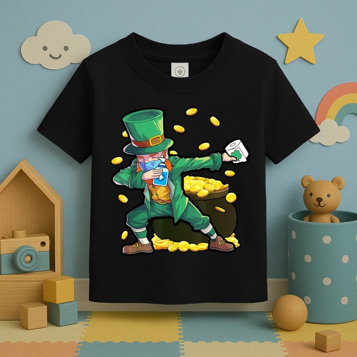 Dabbing Quarantine Leprechaun Toddler T-Shirt