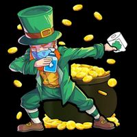 Dabbing Quarantine Leprechaun Cropped Pullover Crew