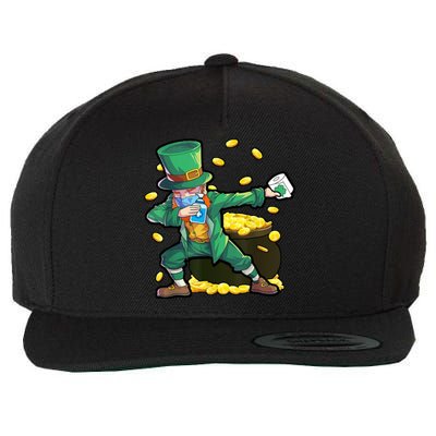 Dabbing Quarantine Leprechaun Wool Snapback Cap