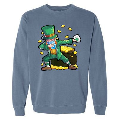 Dabbing Quarantine Leprechaun Garment-Dyed Sweatshirt