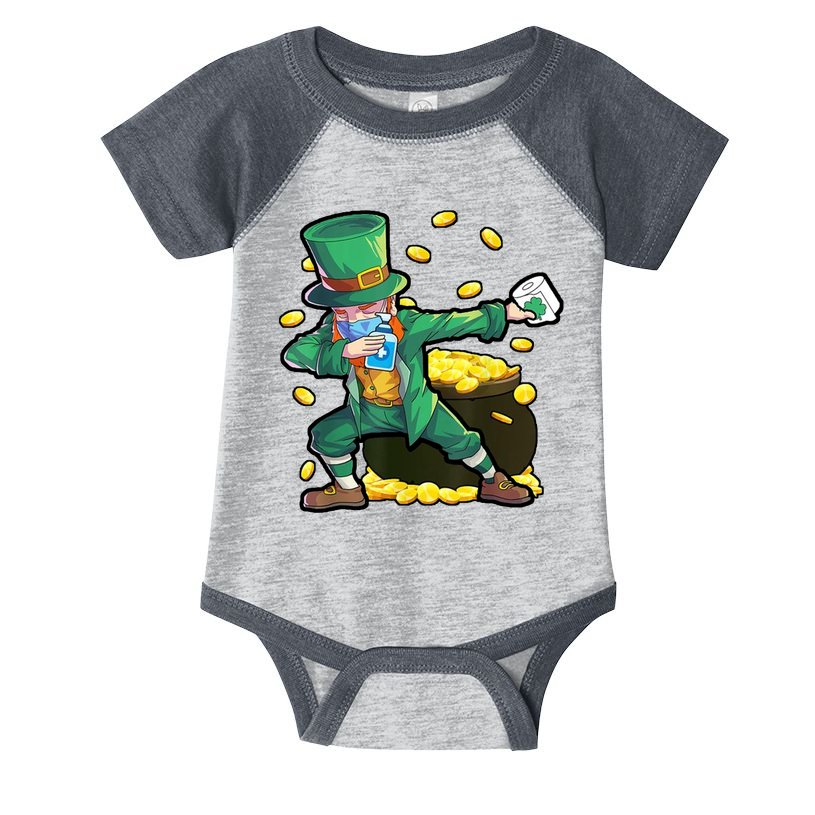Dabbing Quarantine Leprechaun Infant Baby Jersey Bodysuit