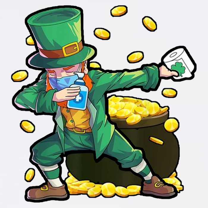 Dabbing Quarantine Leprechaun Garment-Dyed Sweatshirt