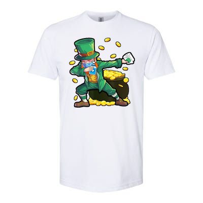 Dabbing Quarantine Leprechaun Softstyle CVC T-Shirt