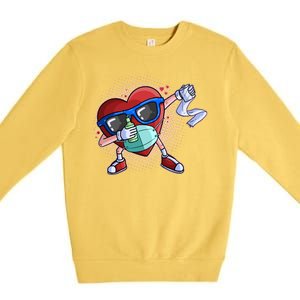 Dabbing Quarantined Valentine's Day Pandemic Premium Crewneck Sweatshirt