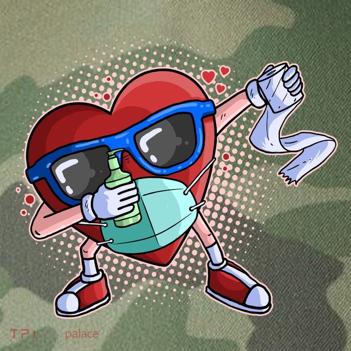 Dabbing Quarantined Valentine's Day Pandemic Legacy Tie Dye Trucker Hat