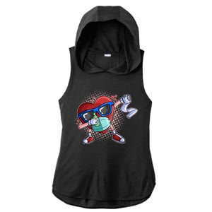 Dabbing Quarantined Valentine's Day Pandemic Ladies PosiCharge Tri-Blend Wicking Draft Hoodie Tank