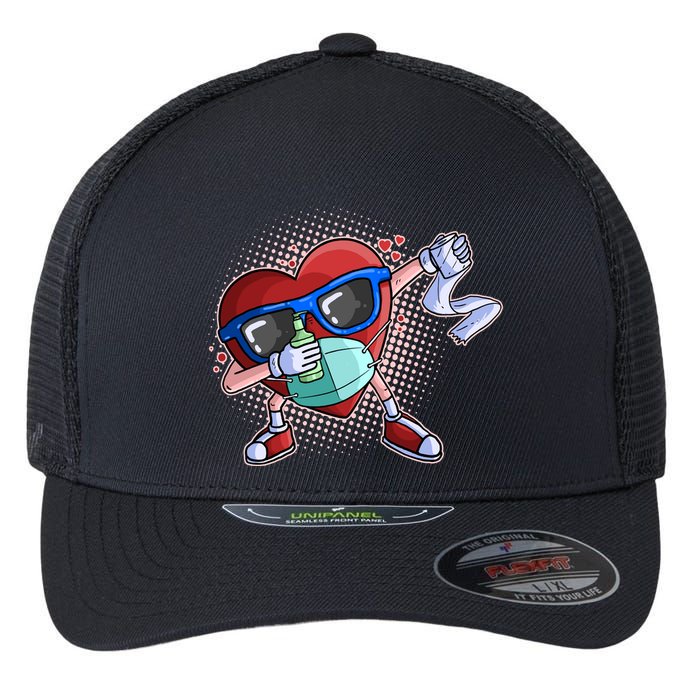 Dabbing Quarantined Valentine's Day Pandemic Flexfit Unipanel Trucker Cap