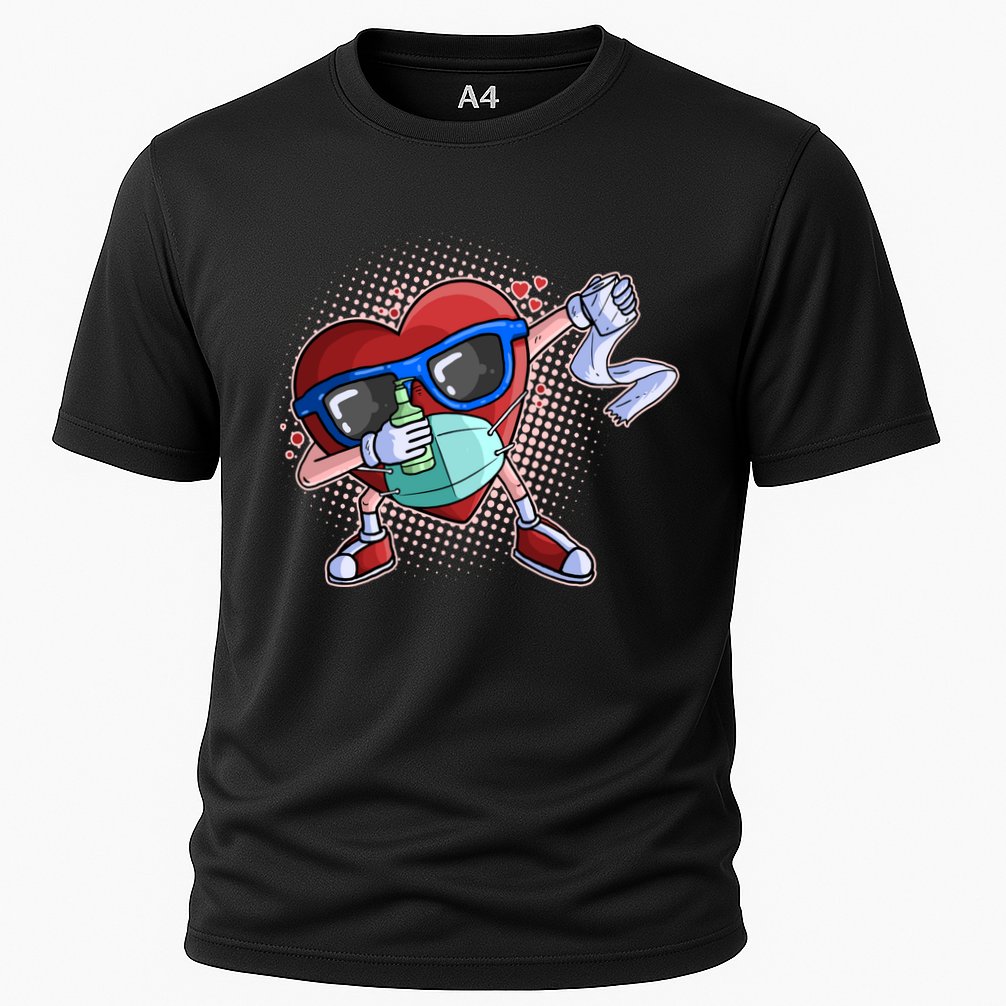 Dabbing Quarantined Valentine's Day Pandemic Cooling Performance Crew T-Shirt