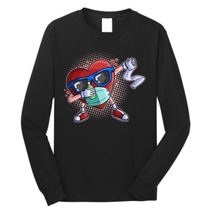 Dabbing Quarantined Valentine's Day Pandemic Long Sleeve Shirt