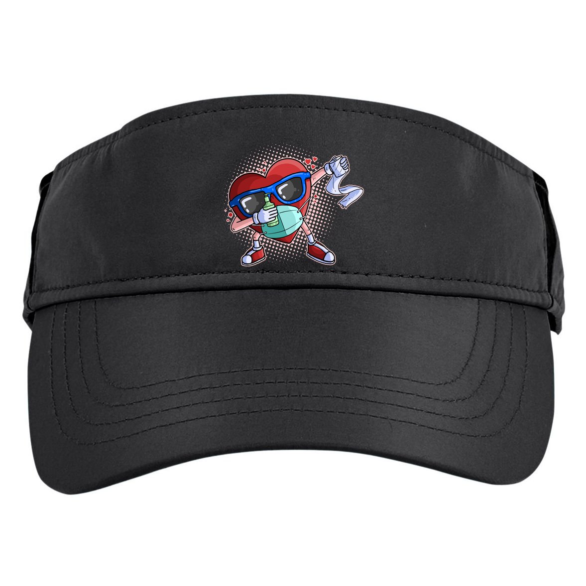 Dabbing Quarantined Valentine's Day Pandemic Adult Drive Performance Visor