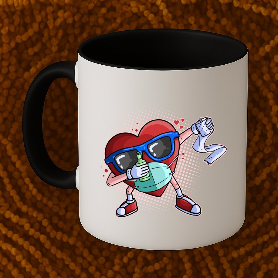 Dabbing Quarantined Valentine's Day Pandemic Mug