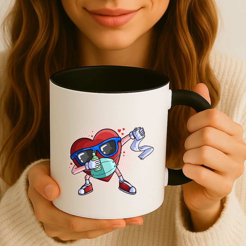 Dabbing Quarantined Valentine's Day Pandemic Mug
