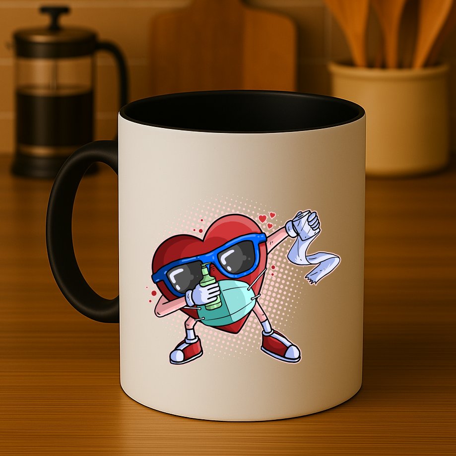 Dabbing Quarantined Valentine's Day Pandemic Mug