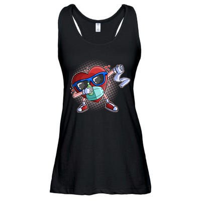 Dabbing Quarantined Valentine's Day Pandemic Ladies Essential Flowy Tank