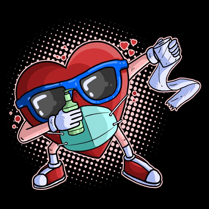 Dabbing Quarantined Valentine's Day Pandemic 16 in Basic Backpack