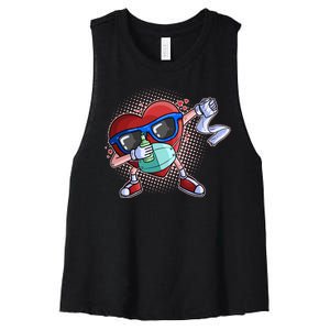 Dabbing Quarantined Valentine's Day Pandemic Women's Racerback Cropped Tank