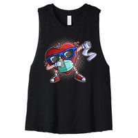 Dabbing Quarantined Valentine's Day Pandemic Women's Racerback Cropped Tank