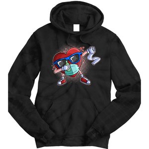 Dabbing Quarantined Valentine's Day Pandemic Tie Dye Hoodie