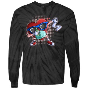 Dabbing Quarantined Valentine's Day Pandemic Tie-Dye Long Sleeve Shirt