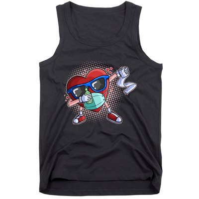 Dabbing Quarantined Valentine's Day Pandemic Tank Top