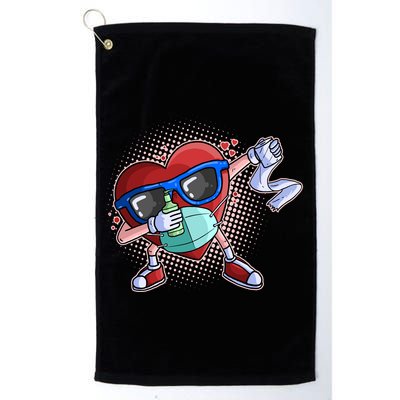Dabbing Quarantined Valentine's Day Pandemic Golf Towel