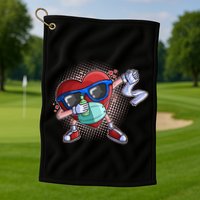 Dabbing Quarantined Valentine's Day Pandemic Golf Towel