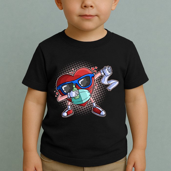 Dabbing Quarantined Valentine's Day Pandemic Toddler T-Shirt