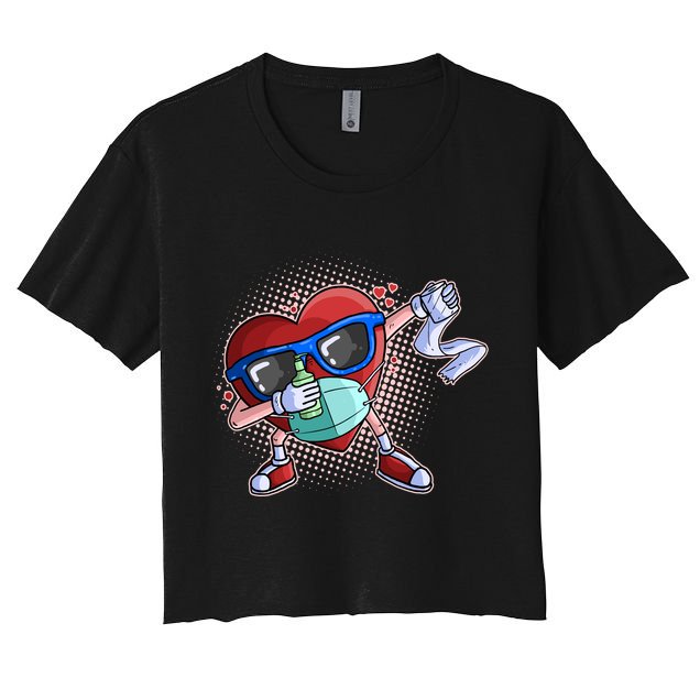 Dabbing Quarantined Valentine's Day Pandemic Crop Top