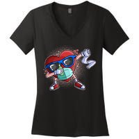 Dabbing Quarantined Valentine's Day Pandemic Women's V-Neck T-Shirt