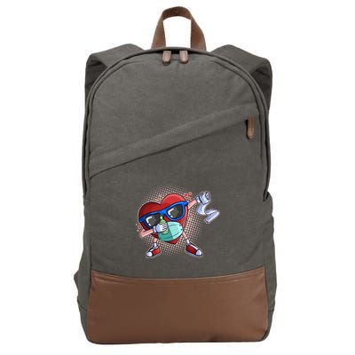 Dabbing Quarantined Valentine's Day Pandemic Cotton Canvas Backpack