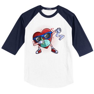 Dabbing Quarantined Valentine's Day Pandemic Baseball Sleeve Shirt