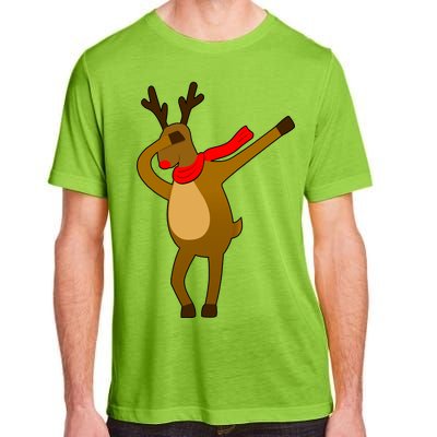 Dabbing Red Nose Reindeer Christmas Adult ChromaSoft Performance T-Shirt