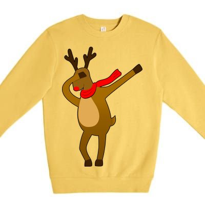 Dabbing Red Nose Reindeer Christmas Premium Crewneck Sweatshirt